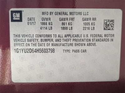 2017 Chevrolet Corvette Z06 3LZ