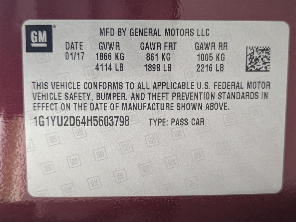 2017 Chevrolet Corvette Z06 3LZ