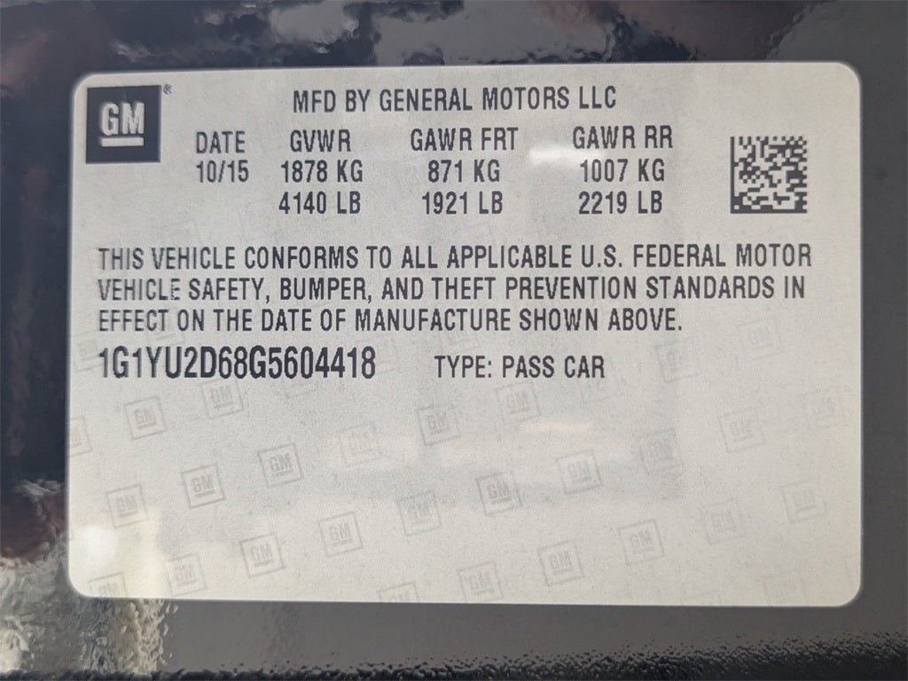 2016 Chevrolet Corvette Z06 3LZ