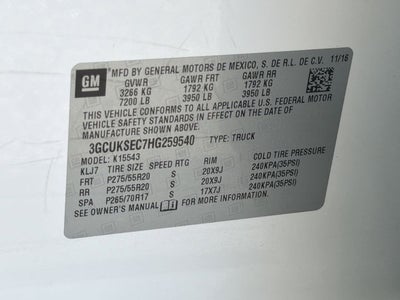 2017 Chevrolet Silverado 1500 LTZ 2LZ