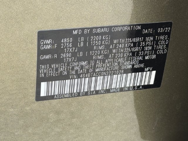2022 Subaru Outback Premium
