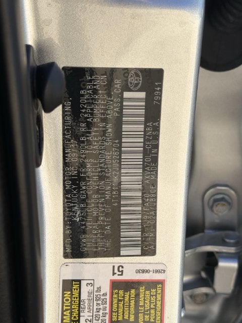 2018 Toyota Camry LE