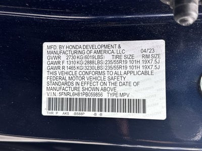 2023 Honda Odyssey Touring