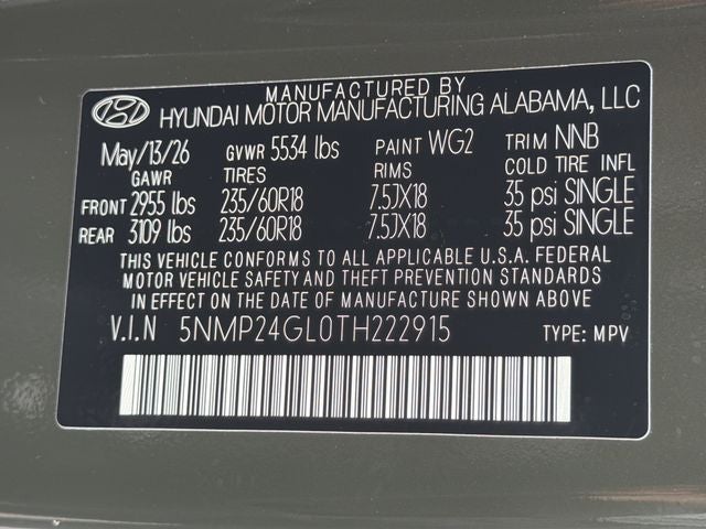 2026 Hyundai SANTA FE SEL FWD
