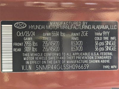 2025 Hyundai SANTA FE Limited FWD