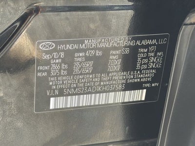 2019 Hyundai SANTA FE SE