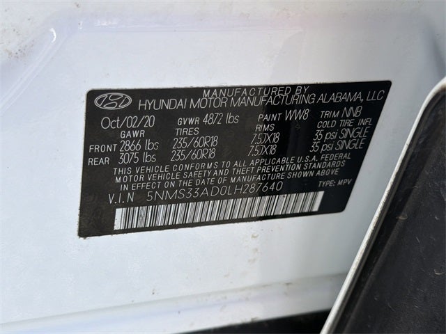 2020 Hyundai SANTA FE SEL