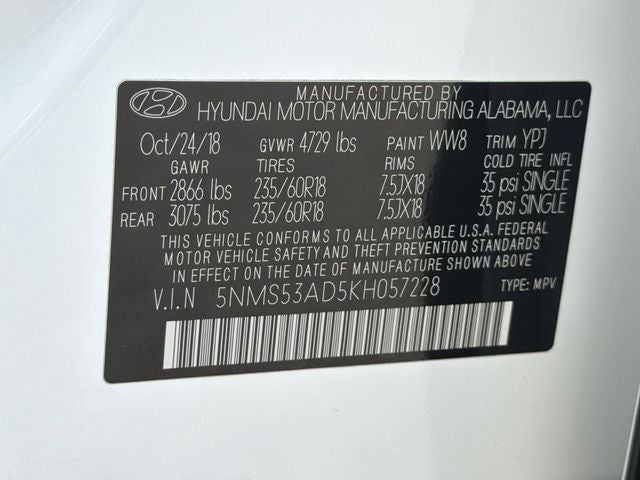 2019 Hyundai SANTA FE Ultimate