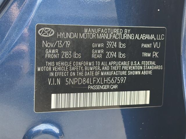 2020 Hyundai ELANTRA SEL