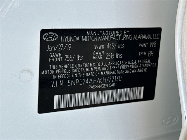 2019 Hyundai SONATA SE