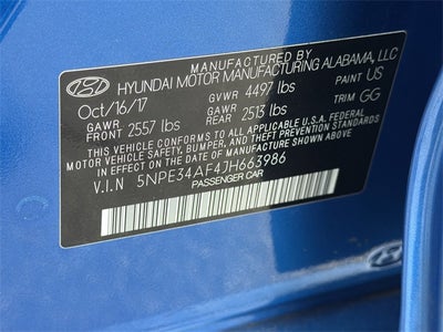 2018 Hyundai SONATA SEL W/SULEV