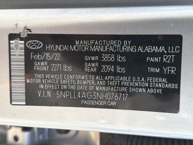 2022 Hyundai ELANTRA SE