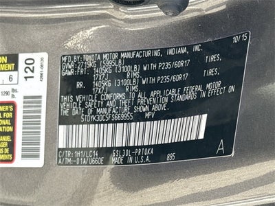 2015 Toyota Sienna L 7 Passenger