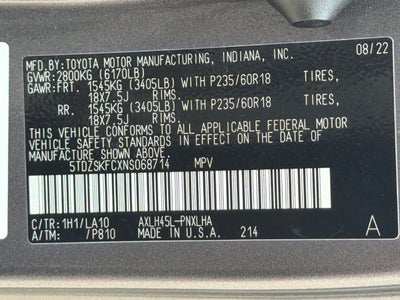 2022 Toyota Sienna Limited 7 Passenger