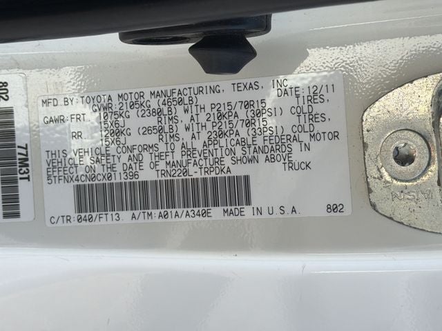 2012 Toyota Tacoma Base
