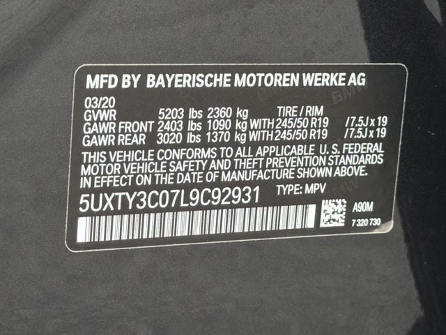 2020 BMW X3 sDrive30i