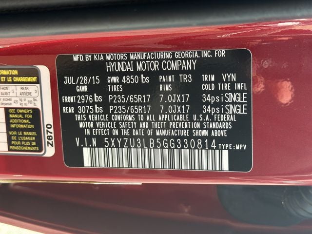 2016 Hyundai SANTA FE SPORT 2.4 Base
