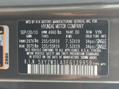 2014 Hyundai SANTA FE SPORT 2.0T