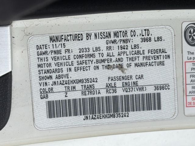 2016 Nissan 370Z NISMO Tech