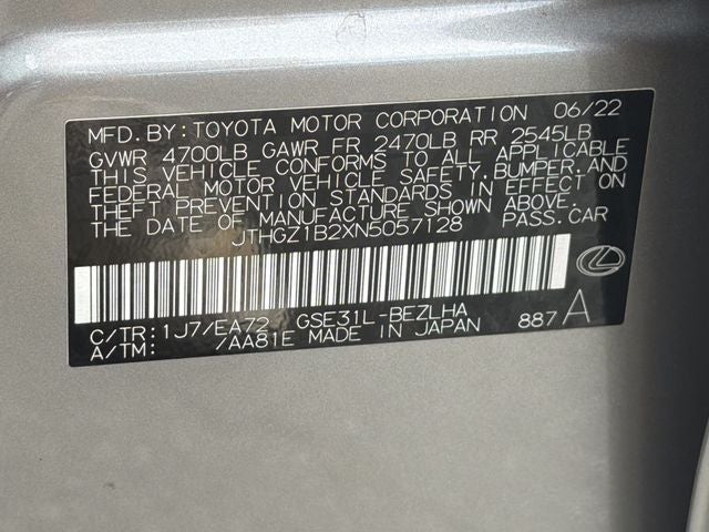 2022 Lexus IS 350 F SPORT