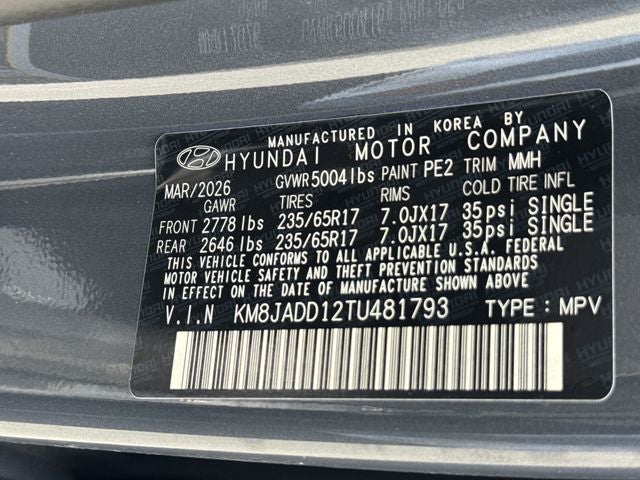 2026 Hyundai TUCSON HYBRID Blue