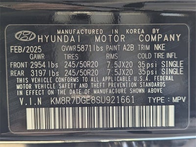 2025 Hyundai PALISADE Calligraphy Night Edition AWD