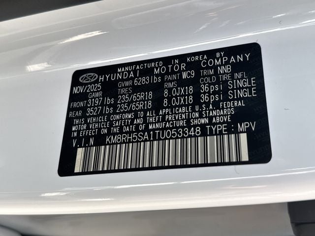 2026 Hyundai PALISADE HYBRID Blue SEL Premium 8P