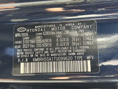 2026 Hyundai PALISADE HYBRID Blue SEL Premium 8P