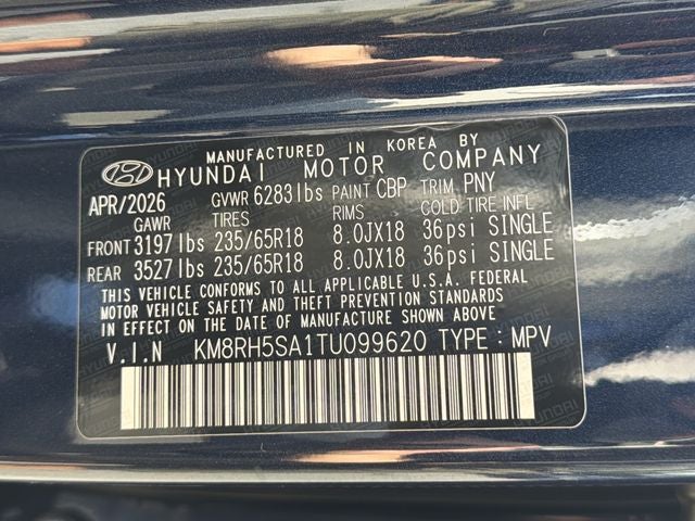 2026 Hyundai PALISADE HYBRID Blue SEL Premium 8P
