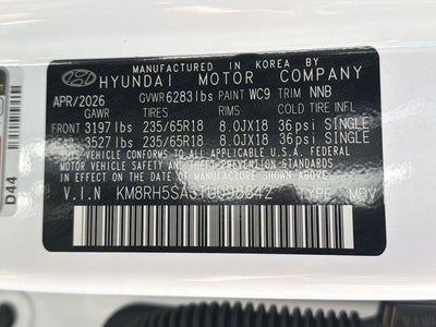 2026 Hyundai PALISADE HYBRID Blue SEL Premium 8P