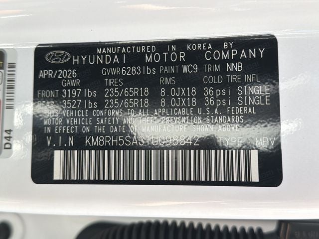 2026 Hyundai PALISADE HYBRID Blue SEL Premium 8P