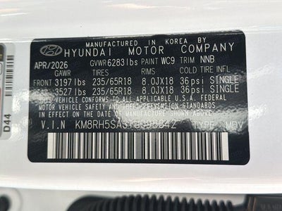 2026 Hyundai PALISADE HYBRID Blue SEL Premium 8P
