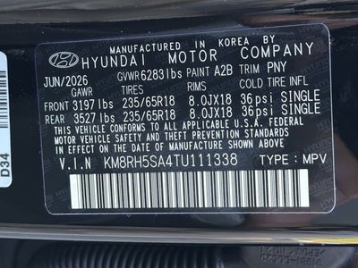 2026 Hyundai PALISADE HYBRID Blue SEL Premium 7P