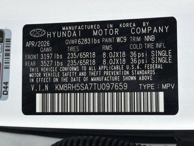 2026 Hyundai PALISADE HYBRID Blue SEL Premium 8P