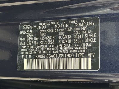 2026 Hyundai PALISADE HYBRID SEL Premium 8P