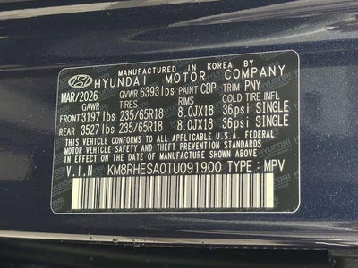 2026 Hyundai PALISADE HYBRID SEL Premium 8P
