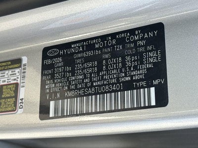 2026 Hyundai PALISADE HYBRID SEL Premium 7P