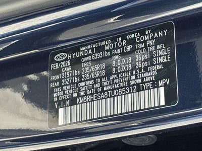 2026 Hyundai PALISADE HYBRID SEL Premium 8P