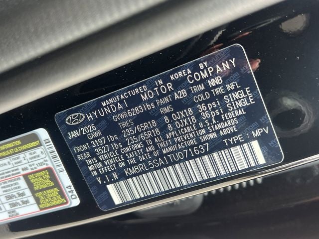 2026 Hyundai PALISADE HYBRID Blue SEL 8P