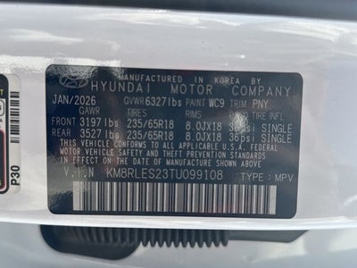 2026 Hyundai PALISADE SEL AWD