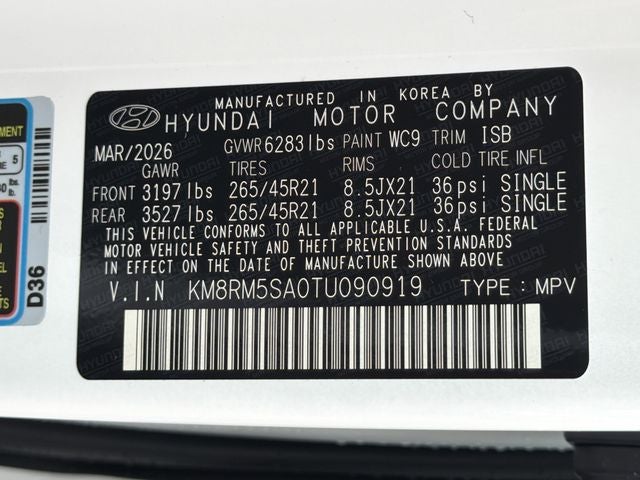 2026 Hyundai PALISADE HYBRID Calligraphy