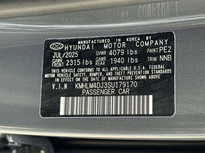 2025 Hyundai ELANTRA HYBRID Blue