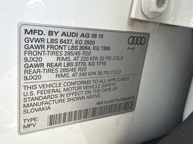 2018 Audi Q7 2.0T Premium Plus quattro