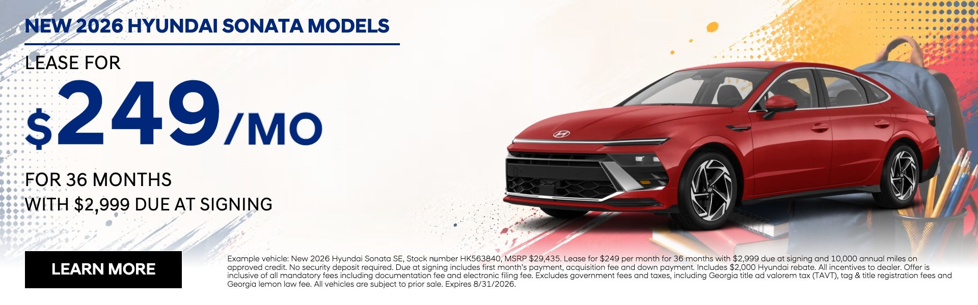 New 2026 Hyundai Sonata Models