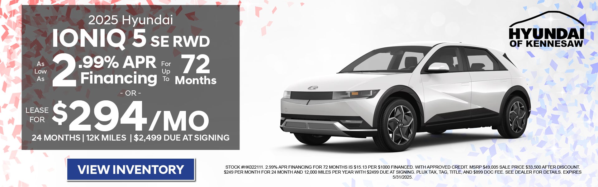 2025 Hyundai IONIQ 5 SE RWD